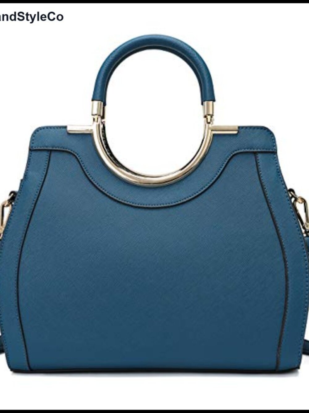 Vegan Leather Satchel Tote Structured Shoulder Bag with Crossbody Strap